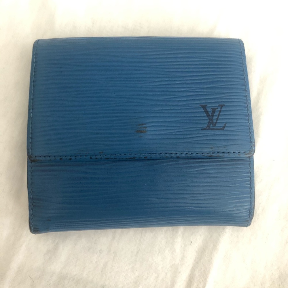 Louis Vuitton Epi Leather Blue Wallet